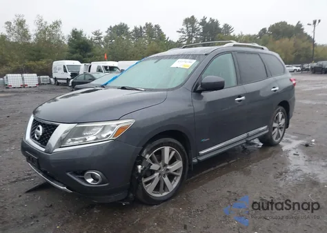 2014 Nissan Pathfinder Hybrid Platinum from USA, damaged, VIN 5N1CR2MM2EC636240
